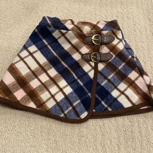 Janie and Jack Plaid Mini Skirt with Buckle Details